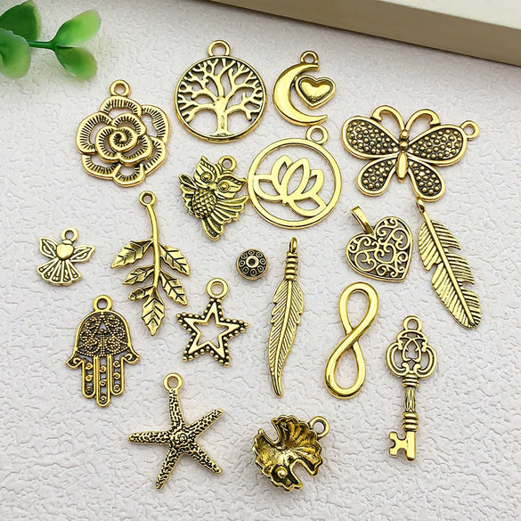 Alloy Butterfly Accessories Electroplated For Diy Bracelet Pendant Earrings