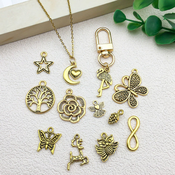 Alloy Butterfly Accessories Electroplated For Diy Bracelet Pendant Earrings