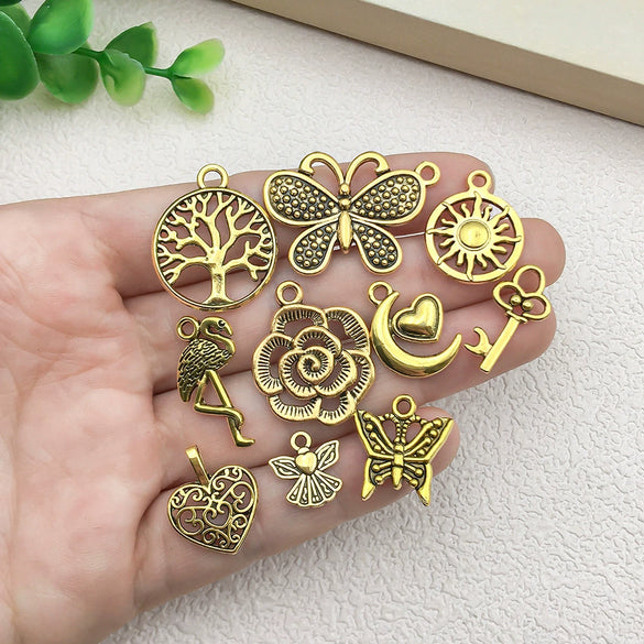 Alloy Butterfly Accessories Electroplated For Diy Bracelet Pendant Earrings