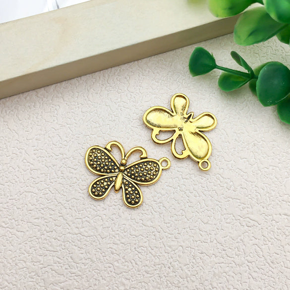 Alloy Butterfly Accessories Electroplated For Diy Bracelet Pendant Earrings