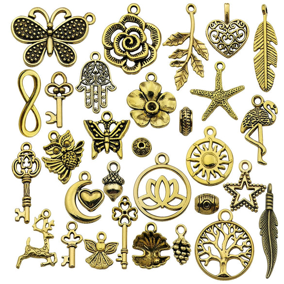 Alloy Butterfly Accessories Electroplated For Diy Bracelet Pendant Earrings
