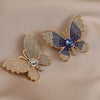Alloy Butterfly Brooch Electroplating Minimalist Animal Style Female Jewelry Fixed Pin