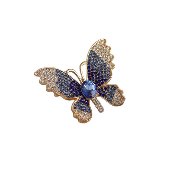 Alloy Butterfly Brooch Electroplating Minimalist Animal Style Female Jewelry Fixed Pin