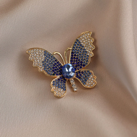 Alloy Butterfly Brooch Electroplating Minimalist Animal Style Female Jewelry Fixed Pin