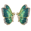 Alloy Butterfly Diamondembedded Insect Earrings