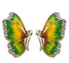 Alloy Butterfly Diamondembedded Insect Earrings