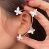 Alloy Butterfly Ear Clip With Diamond And Geometric Design For Women