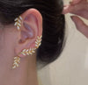 Alloy Butterfly Ear Clip With Diamond And Geometric Design For Women