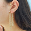 Alloy Butterfly Ear Clip With Diamond And Geometric Design For Women