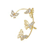 Alloy Butterfly Ear Clip With Diamond And Geometric Design For Women