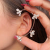 Alloy Butterfly Ear Clip With Diamond And Geometric Design For Women