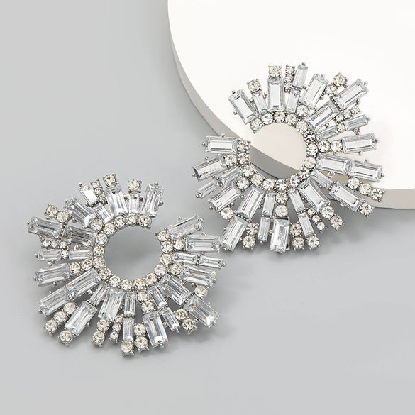 Alloy Butterfly Earrings With Electroplating And Metal Texture Cold Style For Female