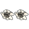 Alloy Butterfly Earrings With Electroplating And Metal Texture Cold Style For Female
