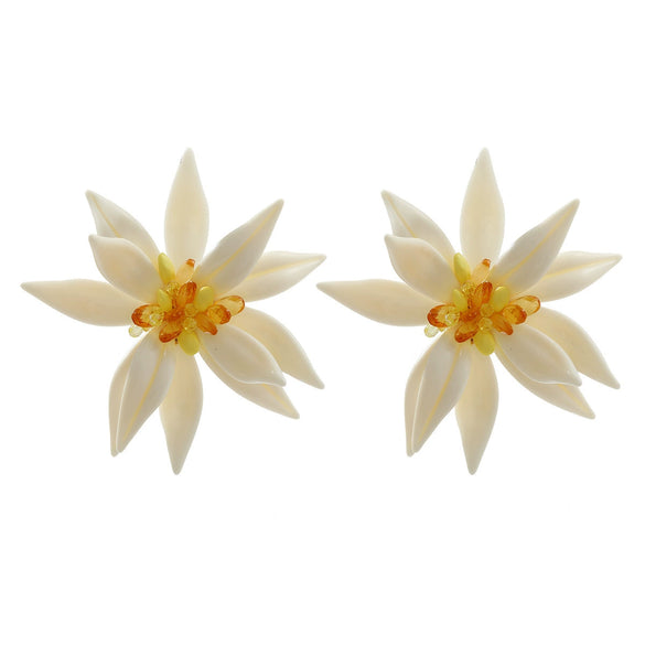 Alloy Butterfly Earrings With Electroplating And Metal Texture Cold Style For Female