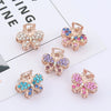 Alloy Butterfly Hairpin With Color Rhinestones For Women Electroplated Grip Clip