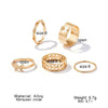 Alloy Butterfly Hollow Twist Electroplated Women's Ring Set