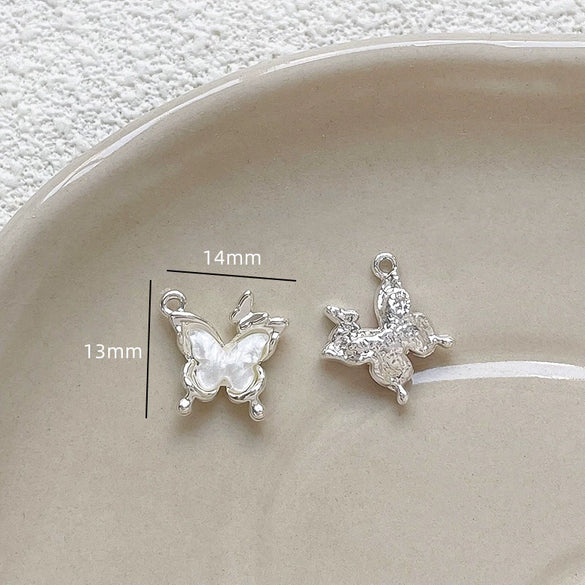 Alloy Butterfly Moon Pendant Diy Handmade Bracelet Necklace Beaded Mobile Phone Chain Accessories Electroplating