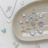 Alloy Butterfly Moon Pendant Diy Handmade Bracelet Necklace Beaded Mobile Phone Chain Accessories Electroplating