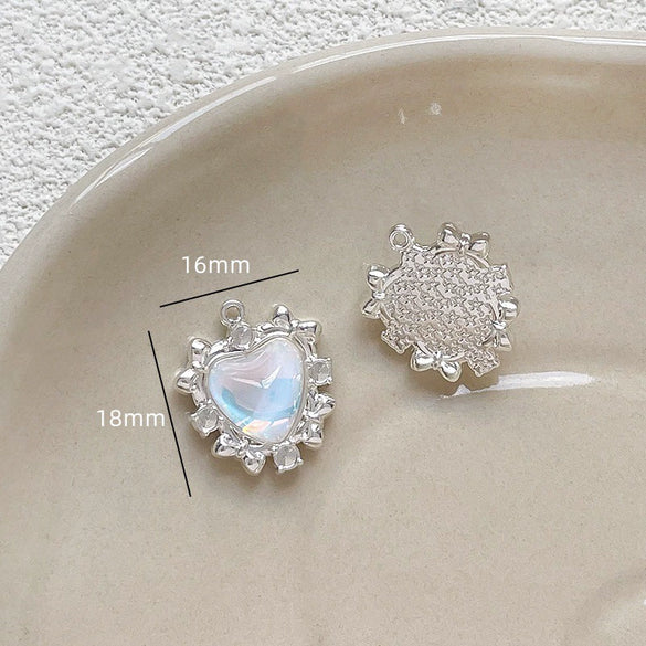 Alloy Butterfly Moon Pendant Diy Handmade Bracelet Necklace Beaded Mobile Phone Chain Accessories Electroplating