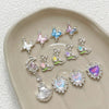 Alloy Butterfly Moon Pendant Diy Handmade Bracelet Necklace Beaded Mobile Phone Chain Accessories Electroplating