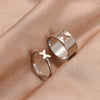 Alloy Butterfly Punk Style Couple Ring Set With Geometric Pattern And Electroplating Treatment