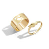 Alloy Butterfly Punk Style Couple Ring Set With Geometric Pattern And Electroplating Treatment