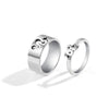 Alloy Butterfly Punk Style Couple Ring Set With Geometric Pattern And Electroplating Treatment