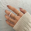 Alloy Butterfly Punk Style Couple Ring Set With Geometric Pattern And Electroplating Treatment