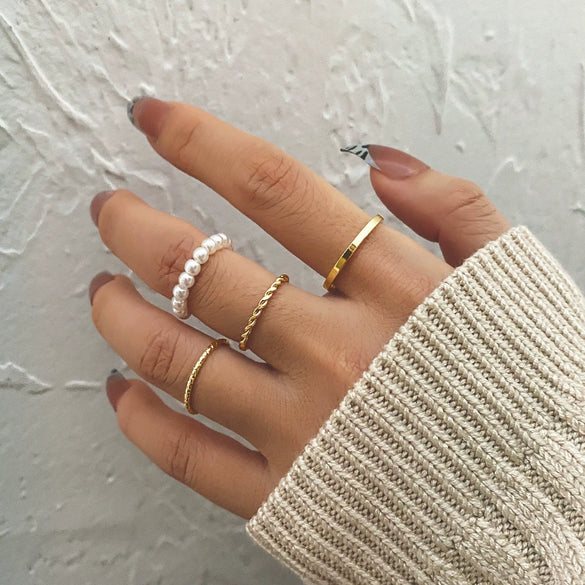 Alloy Butterfly Punk Style Couple Ring Set With Geometric Pattern And Electroplating Treatment