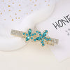 Alloy Butterfly Rhinestone Duckbill Side Clip Hairpin For Women Set With Diamonds