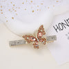 Alloy Butterfly Rhinestone Duckbill Side Clip Hairpin For Women Set With Diamonds