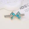 Alloy Butterfly Rhinestone Duckbill Side Clip Hairpin For Women Set With Diamonds