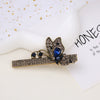 Alloy Butterfly Rhinestone Duckbill Side Clip Hairpin For Women Set With Diamonds