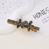 Alloy Butterfly Rhinestone Duckbill Side Clip Hairpin For Women Set With Diamonds
