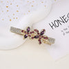 Alloy Butterfly Rhinestone Duckbill Side Clip Hairpin For Women Set With Diamonds