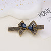 Alloy Butterfly Rhinestone Duckbill Side Clip Hairpin For Women Set With Diamonds