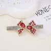 Alloy Butterfly Rhinestone Duckbill Side Clip Hairpin For Women Set With Diamonds