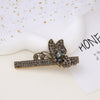 Alloy Butterfly Rhinestone Duckbill Side Clip Hairpin For Women Set With Diamonds
