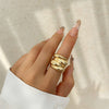Alloy Butterfly Ring For Women With Bow And Geometric Pattern And Electroplating Treatment