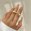 Alloy Butterfly Ring For Women With Bow And Geometric Pattern And Electroplating Treatment