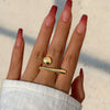 Alloy Butterfly Ring For Women With Bow And Geometric Pattern And Electroplating Treatment