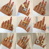 Alloy Butterfly Ring For Women With Bow And Geometric Pattern And Electroplating Treatment