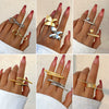 Alloy Butterfly Ring For Women With Bow And Geometric Pattern And Electroplating Treatment