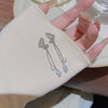 Alloy Butterfly Tassel Earrings With Diamond Design For Women
