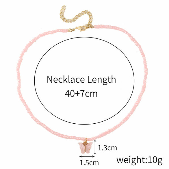 Alloy Butterfly Women's Collarbone Necklace With Electroplating Treatment