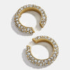 Alloy C Shaped Geometric Ear Cuffs With Micro Pave Zircon Electroplated Fashion Earrings For Unisex