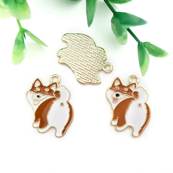 Alloy Cartoon Animal Dripping Oil Keychain Necklace Jewelry Pendant