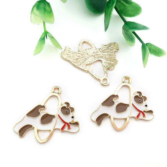 Alloy Cartoon Animal Dripping Oil Keychain Necklace Jewelry Pendant