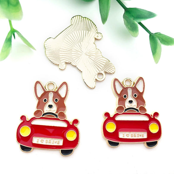 Alloy Cartoon Animal Dripping Oil Keychain Necklace Jewelry Pendant
