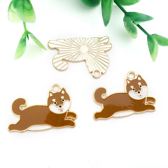 Alloy Cartoon Animal Dripping Oil Keychain Necklace Jewelry Pendant